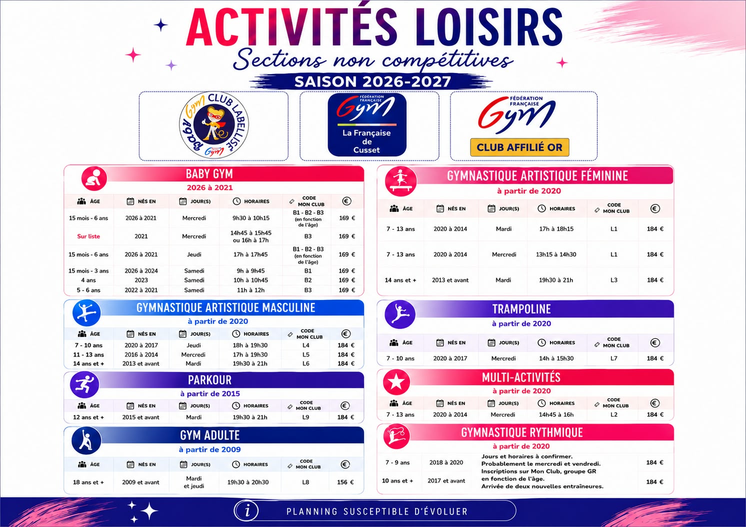Illustration du service Activités Loisirs